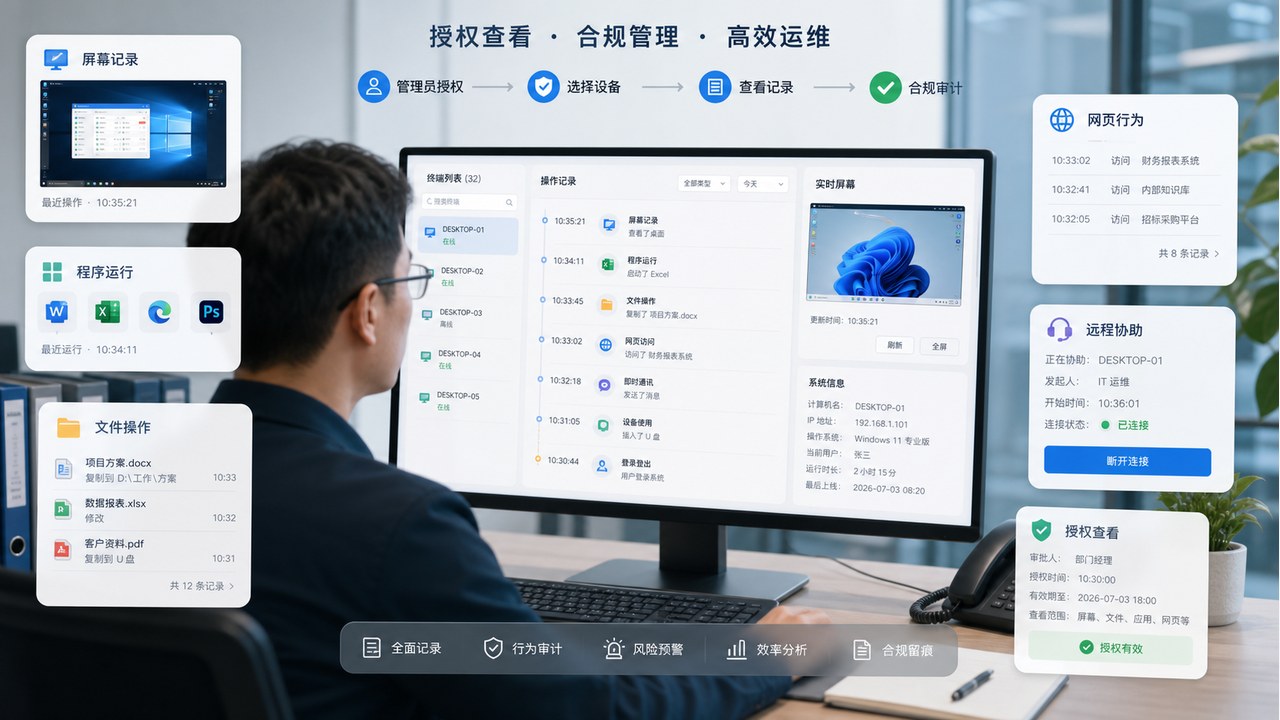 分支电脑权限管理辅助场景图